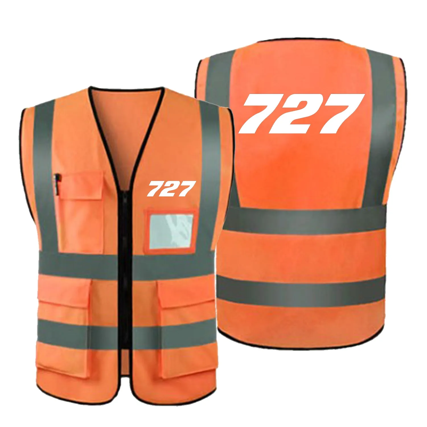 727 Flat Text Designed Reflective Vests