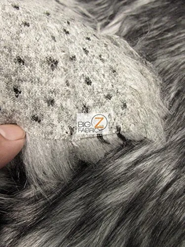 Blue Arctic Alaskan Husky Long Pile Faux Fur Fabric / Sold By The Yard