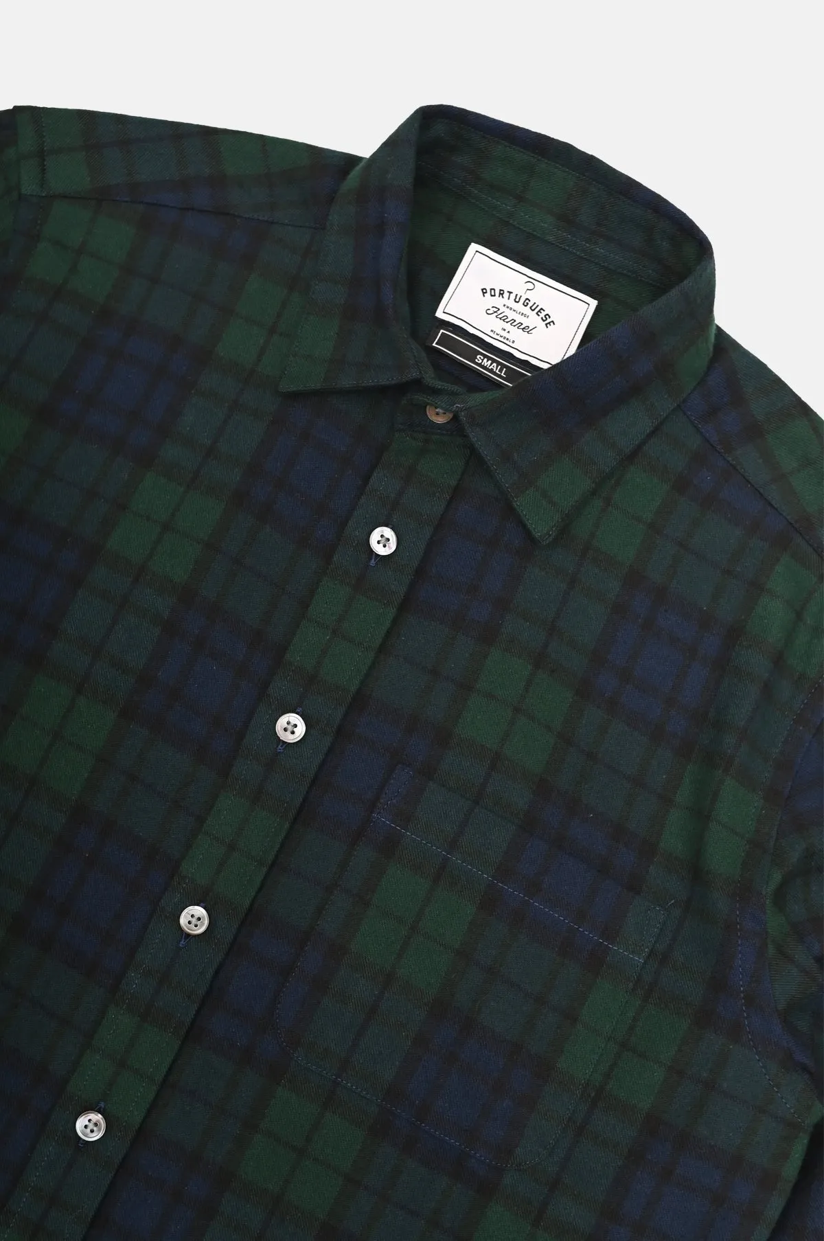 Bonfim Shirt Black Buttons Green/Navy