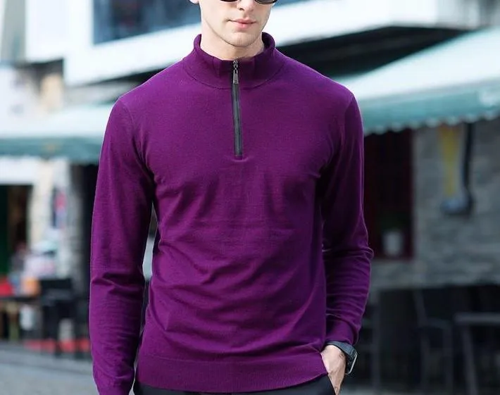 High Quality Knitwear Men's Winter Thick Warm Cashmere Pullover