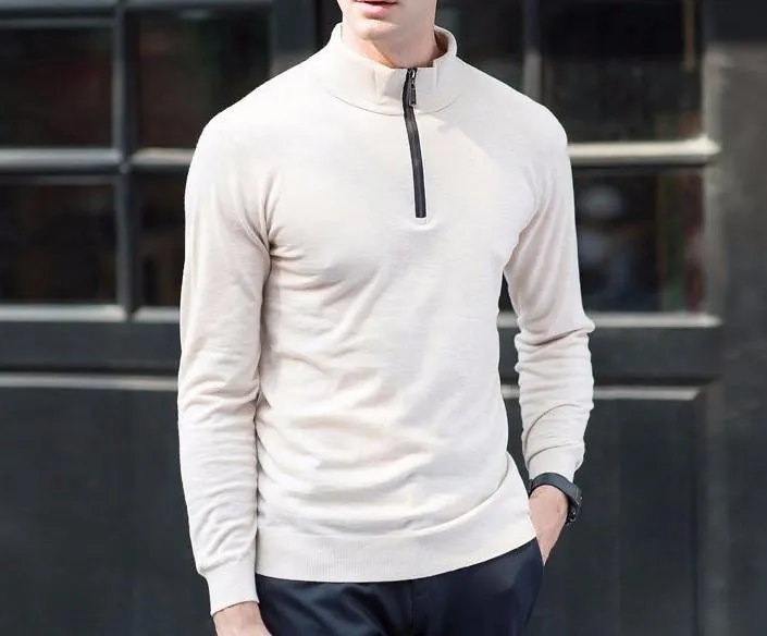 High Quality Knitwear Men's Winter Thick Warm Cashmere Pullover