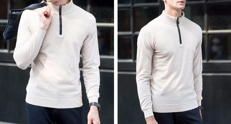 High Quality Knitwear Men's Winter Thick Warm Cashmere Pullover