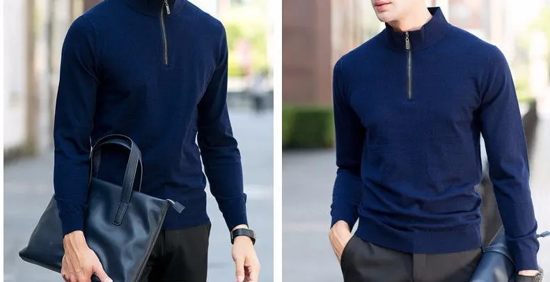 High Quality Knitwear Men's Winter Thick Warm Cashmere Pullover