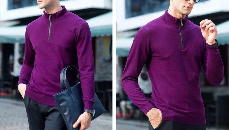 High Quality Knitwear Men's Winter Thick Warm Cashmere Pullover