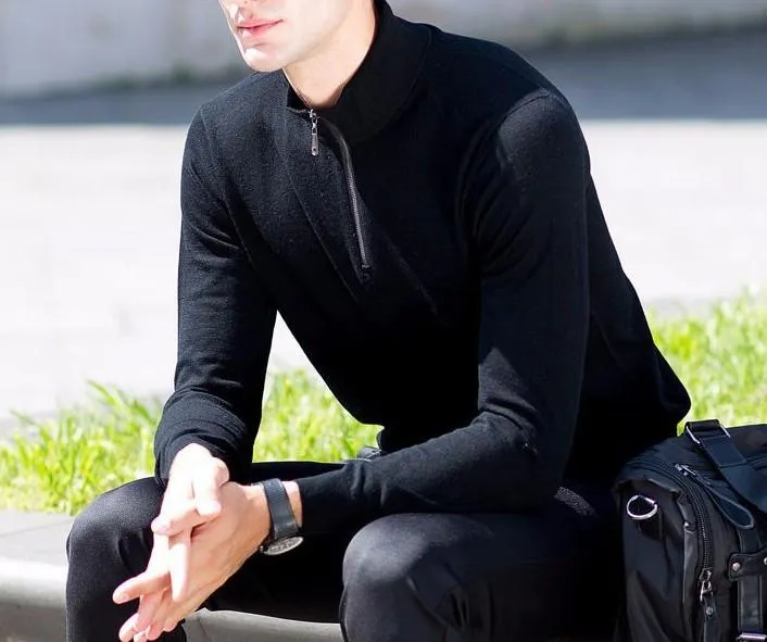 High Quality Knitwear Men's Winter Thick Warm Cashmere Pullover