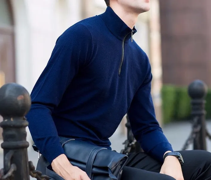 High Quality Knitwear Men's Winter Thick Warm Cashmere Pullover