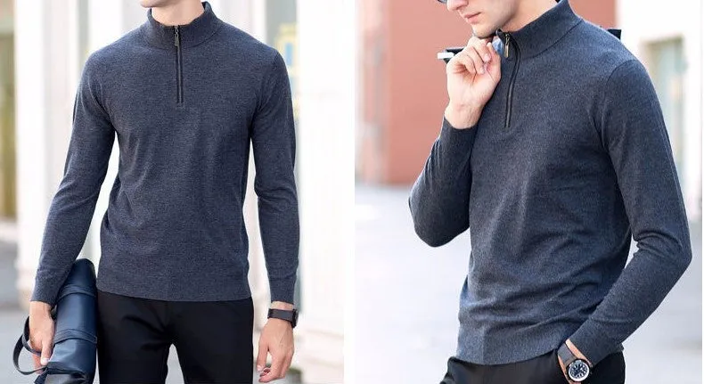 High Quality Knitwear Men's Winter Thick Warm Cashmere Pullover