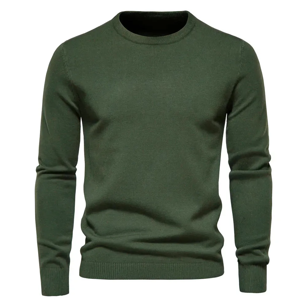 Men Pullover O-neck Slim Sweaters