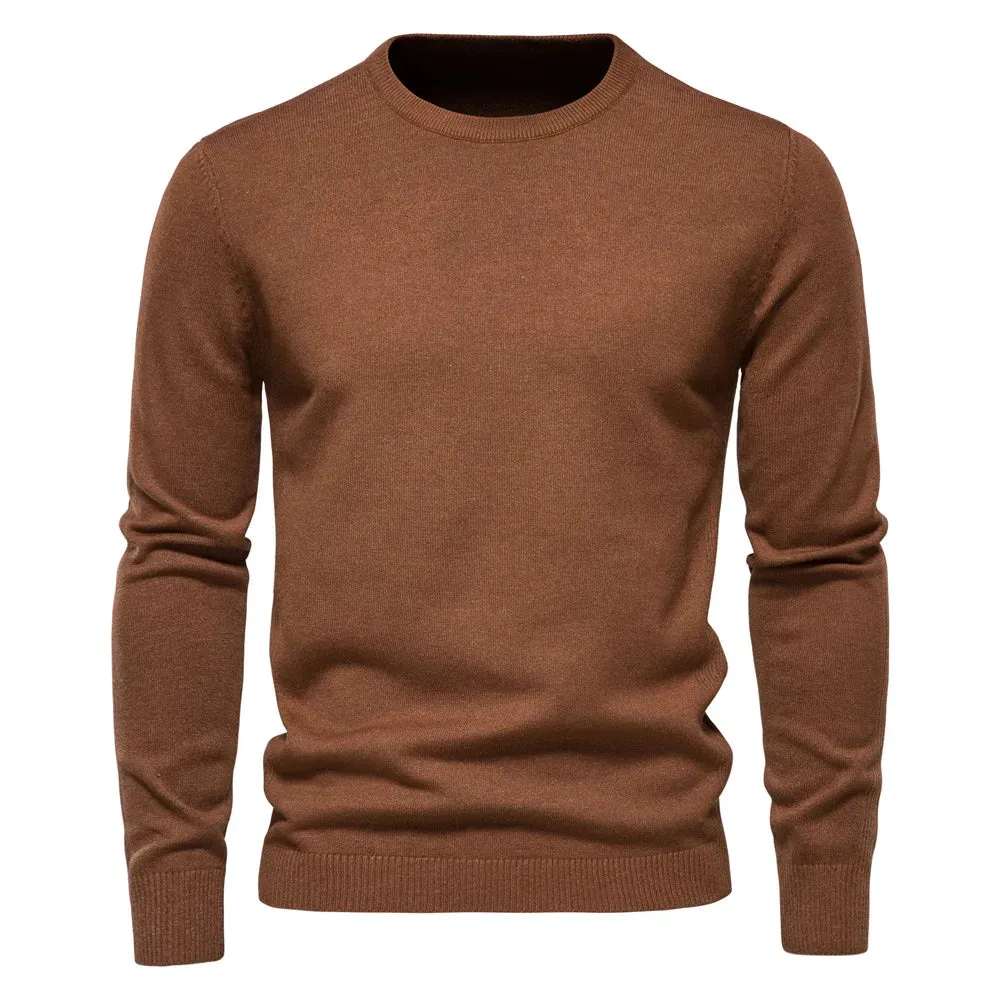 Men Pullover O-neck Slim Sweaters