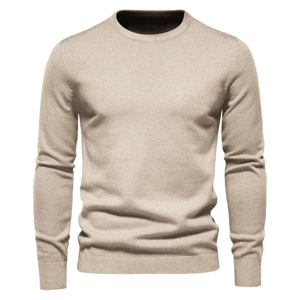 Men Pullover O-neck Slim Sweaters