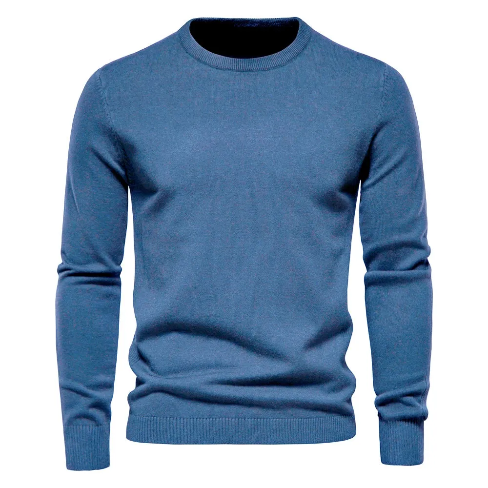 Men Pullover O-neck Slim Sweaters