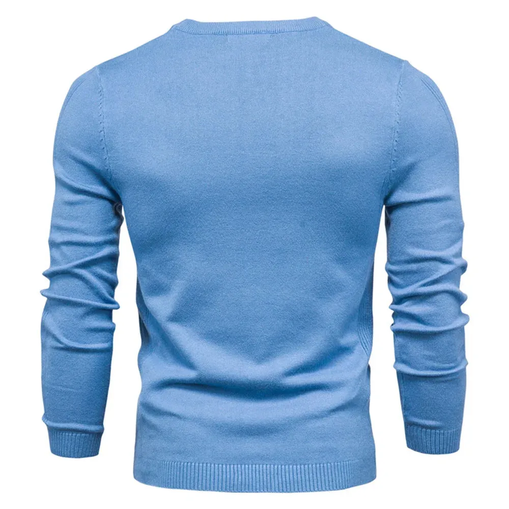 Men Pullover O-neck Slim Sweaters