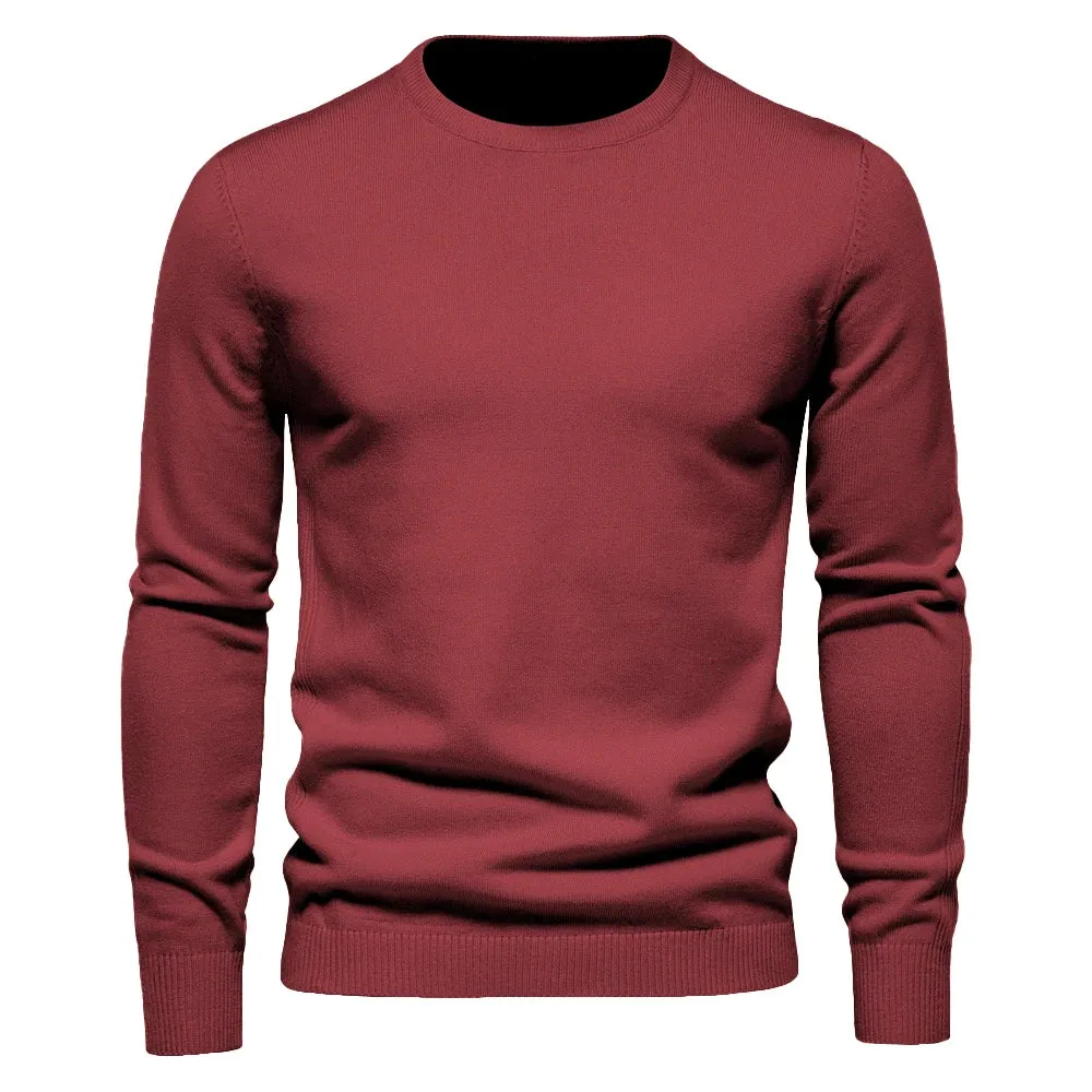 Men Pullover O-neck Slim Sweaters