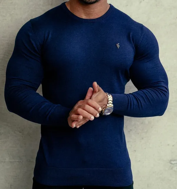 New Brand Men long sleeve tops autumn winter Knitted embroidery men wool sweater Superior quality Man Fashion Casual Tops
