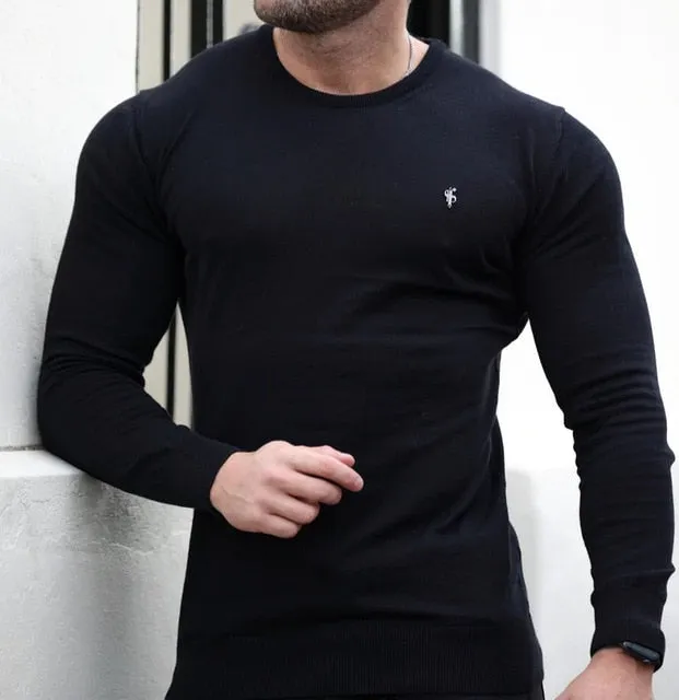 New Brand Men long sleeve tops autumn winter Knitted embroidery men wool sweater Superior quality Man Fashion Casual Tops