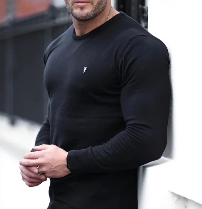 New Brand Men long sleeve tops autumn winter Knitted embroidery men wool sweater Superior quality Man Fashion Casual Tops