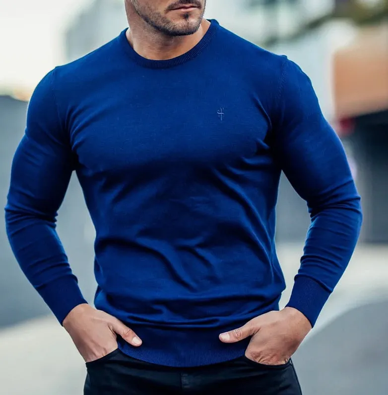 New Brand Men long sleeve tops autumn winter Knitted embroidery men wool sweater Superior quality Man Fashion Casual Tops