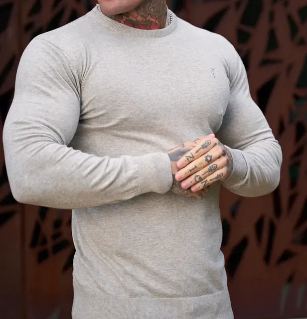 New Brand Men long sleeve tops autumn winter Knitted embroidery men wool sweater Superior quality Man Fashion Casual Tops