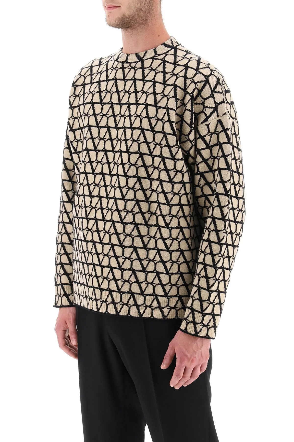 toile iconographe wool sweater 3V3KC27A9K3 ST TOILE ICONOGRAPH BEIGE NERO
