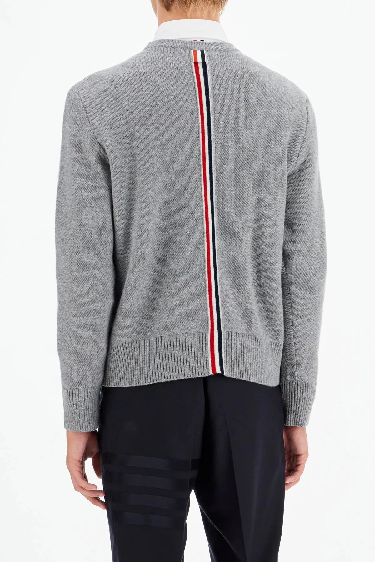 wool piqué crewneck pullover MKA518A Y1029 LT GREY