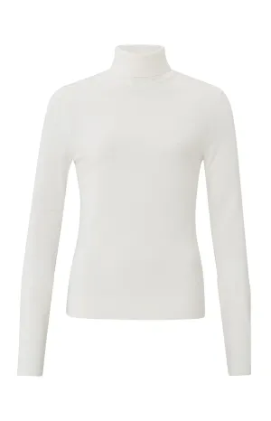 Yaya Basic Turtleneck - Wool White