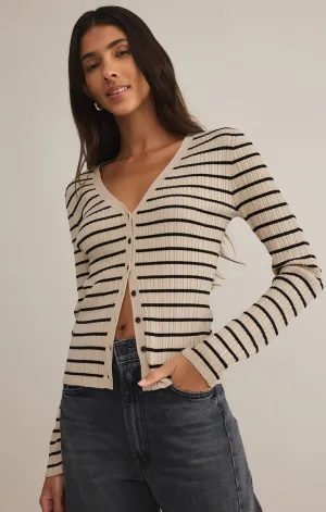 Z-Supply Jordana Stripe Sweater - SANDSHELL